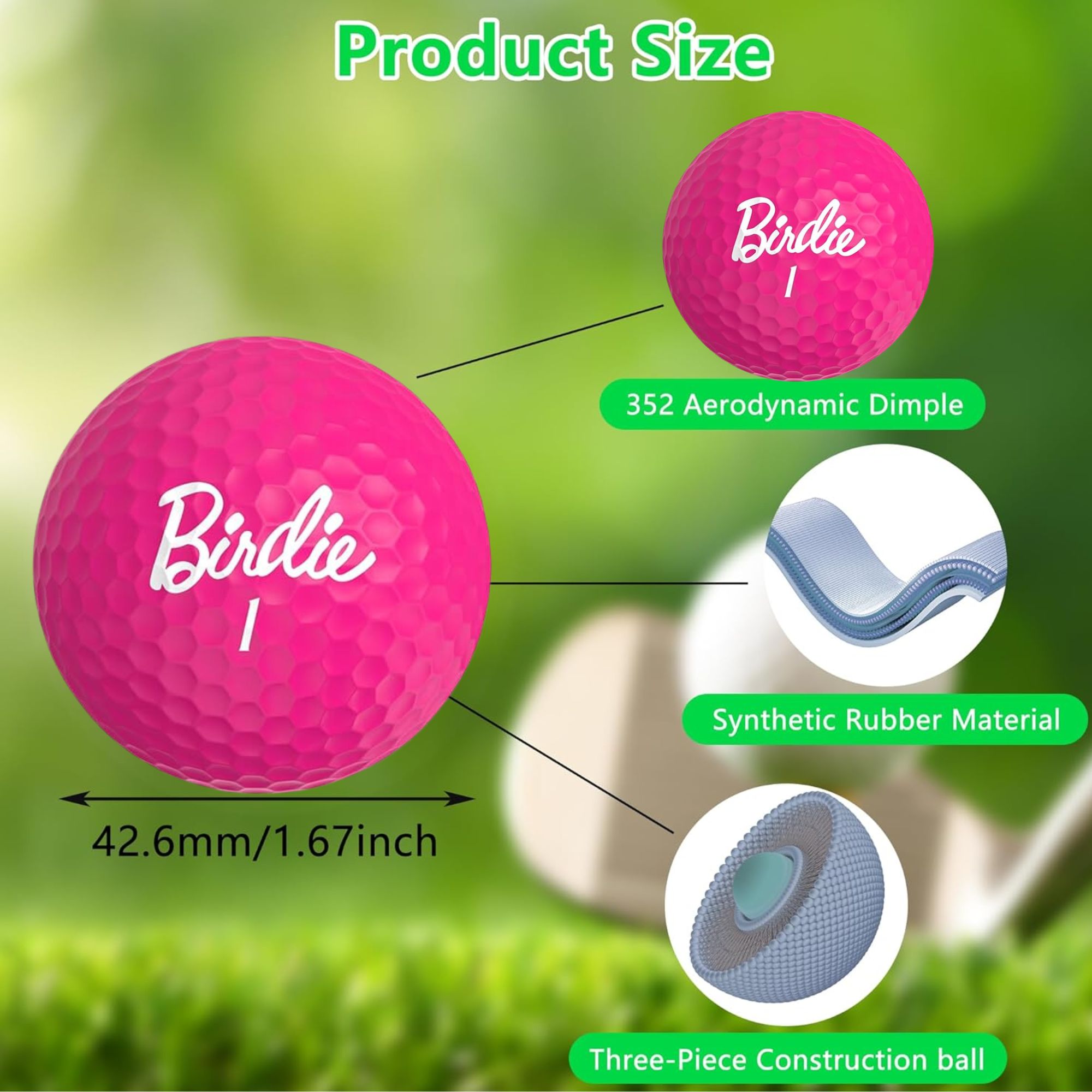 ลูกกอล์ฟตลก 3 ลูก - ลูกกอล์ฟสี - Golf Ball Premium บทวิจารณ์และราคา