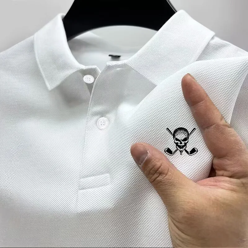 เสื้อโปโลผู้ชายโลโก้กะโหลกกอล์ - Golf Equipment Logo บทวิจารณ์และราคา